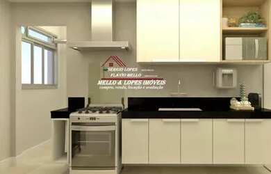 Imagem: O apartamento possui 1 Dormitório, 2 Banheiros, 1 Vaga na garagem