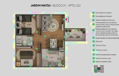 Imagem 6: Residencial Jardim Matsu. Piscina, Churrasqueira, 42m² de Áreae1 Vaga...