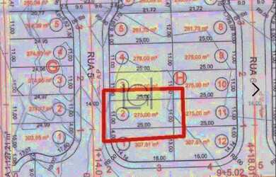 Imagem: O terreno possui 275m² de Área e está localizado em Tibery
