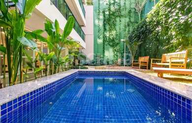 Imagem: O apartamento possui 1 Dormitório, 1 Banheiro, 1 Vaga na garagem