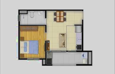 Imagem 10: Residencial Garden. Churrasqueira, Varanda, 38m² de Áreae1 Vaga na garagem
