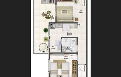 Imagem 10: Apartamento à venda, 55 m² por R$ 232.587,99 - Caiçara - Praia Grande/SP