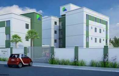 Imagem: O apartamento possui 2 Dormitórios, 1 Banheiro, 1 Vaga na garagem