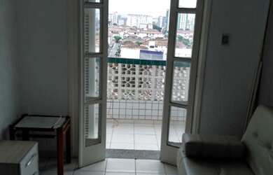 Imagem: O apartamento possui 1 Dormitório, 1 Banheiro, 1 Vaga na garagem