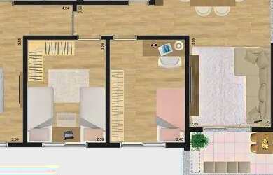 Imagem: O apartamento possui 3 Dormitórios, 2 Banheiros, 2 Vagas na