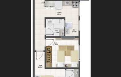 Imagem 11: Apartamento à venda, 55 m² por R$ 232.587,99 - Caiçara - Praia Grande/SP
