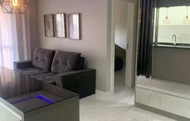 Imagem: O apartamento possui 1 Dormitório, 1 Banheiro, 1 Vaga na garagem