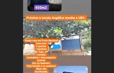 Imagem: A casa possui 2 Dormitórios, 1 Banheiro, 450m² de Área, Área