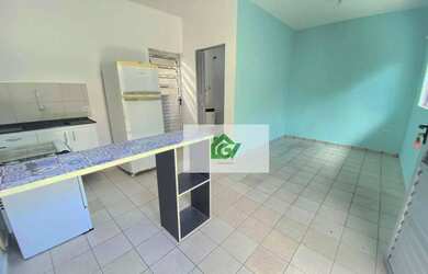 Imagem: A kitnet possui 1 Dormitório, 1 Banheiro, 1 Vaga na garagem