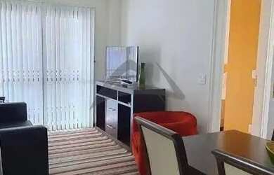 Imagem: O apartamento possui 1 Dormitório, 1 Banheiro, 1 Vaga na garagem