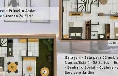 Imagem: A casa em condomínio possui 3 Dormitórios, 3 Banheiros, 1