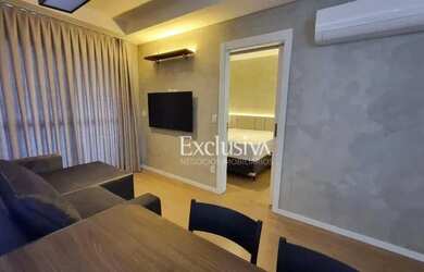 Imagem: O apartamento possui 1 Dormitório, 1 Banheiro, 1 Vaga na garagem