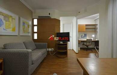 Imagem: O apartamento possui 1 Dormitório, 1 Banheiro, 1 Vaga na garagem