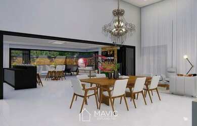 Imagem 8: Casa nova para vender no Condomínio Damha 1 com 5 Suítes sendo uma com...