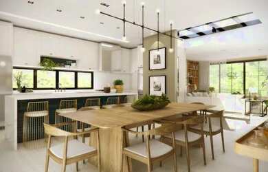 Imagem: A casa em condomínio possui 4 Dormitórios, 4 Banheiros, 4