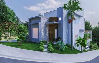 Imagem: A casa possui 3 Dormitórios, 5 Banheiros, 3 Vagas na garagem