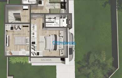 Imagem 11: Sobrado em condomínio com 3 dormitórios à venda, 109 m² por R$ 499.900 - Xaxim - Curitiba