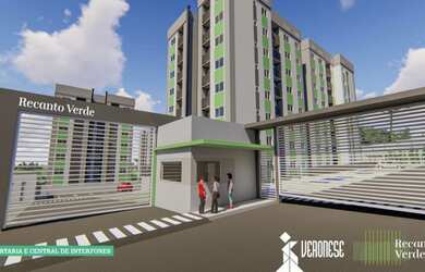 Imagem: O apartamento possui 2 Dormitórios, 1 Banheiro, 1 Vaga na garagem