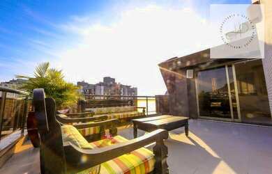 Imagem: O apartamento na cobertura possui 3 Dormitórios, 5 Banheiros