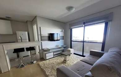 Imagem: O apartamento possui 1 Dormitório, 1 Banheiro, 1 Vaga na garagem