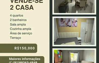 Imagem: A casa possui 4 Dormitórios, 2 Banheiros, 50m² de Área e