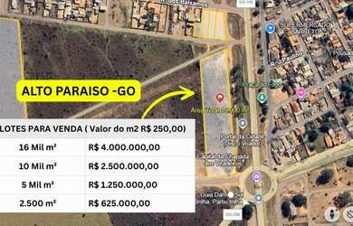 Imagem: O terreno possui 2.500m² de Área e está localizado em Alto