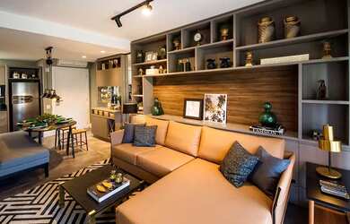 Imagem: O apartamento possui 1 Dormitório, 2 Banheiros, 1 Vaga na garagem