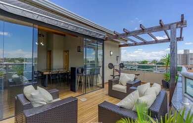 Imagem: O apartamento na cobertura possui 3 Dormitórios, 3 Banheiros