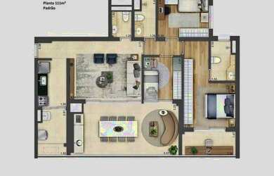 Imagem 2: Apartamento com 2 dormitórios à venda, 111 m²