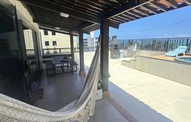 Imagem: O apartamento na cobertura possui 3 Dormitórios, 4 Banheiros