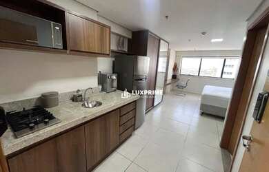 Imagem: O studio possui 1 Dormitório, 1 Banheiro, 1 Vaga na garagem