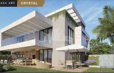 Imagem: A casa em condomínio possui 4 Dormitórios, 5 Banheiros, 3