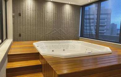 Imagem: O apartamento na cobertura possui 4 Dormitórios, 5 Banheiros