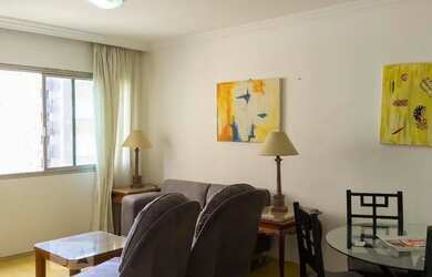 Imagem: O apartamento possui 1 Dormitório, 1 Banheiro, 1 Vaga na garagem