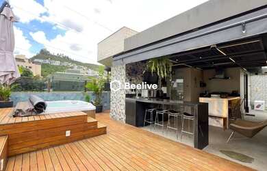 Imagem: O apartamento na cobertura possui 4 Dormitórios, 3 Banheiros