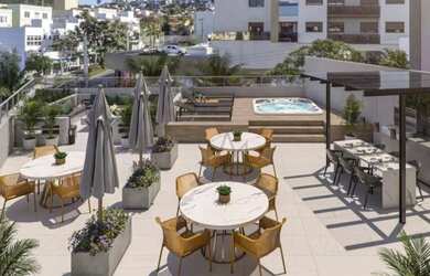 Imagem: O apartamento possui 1 Dormitório, 1 Banheiro, 1 Vaga na garagem