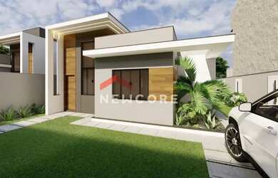 Imagem: A casa possui 3 Dormitórios, 2 Banheiros, 2 Vagas na garagem