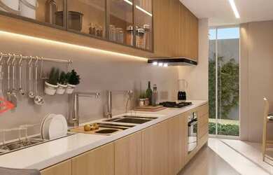 Imagem: O apartamento possui 1 Dormitório, 1 Banheiro, 1 Vaga na garagem