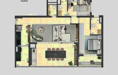 Imagem: O apartamento possui 2 Dormitórios, 3 Banheiros, 2 Vagas na