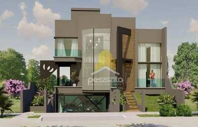 Imagem: A casa possui 4 Dormitórios, 4 Banheiros, 2 Vagas na garagem