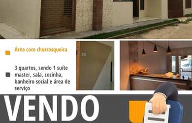 Imagem: A casa em condomínio possui 3 Dormitórios, 2 Banheiros, 3