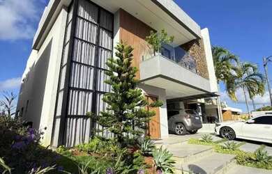 Imagem: A casa em condomínio possui 4 Dormitórios, 5 Banheiros, 4