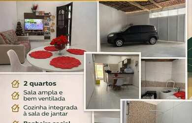 Imagem: A casa possui 2 Dormitórios, 1 Banheiro, 2 Vagas na garagem