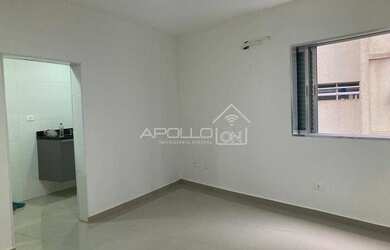 Imagem: O apartamento possui 1 Dormitório, 1 Banheiro, 1 Vaga na garagem