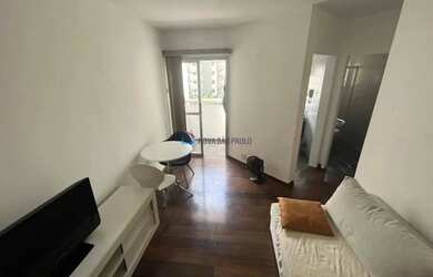 Imagem: O apartamento possui 1 Dormitório, 1 Banheiro, 1 Vaga na garagem