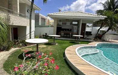 Imagem: A casa em condomínio possui 4 Dormitórios, 4 Banheiros, 4