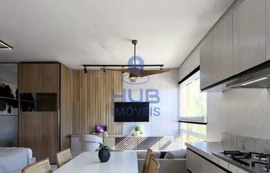 Imagem: O apartamento na cobertura possui 1 Dormitório, 1 Banheiro