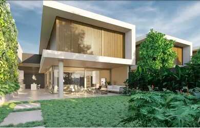 Imagem: A casa em condomínio e possui 4 Dormitórios, 5 Banheiros