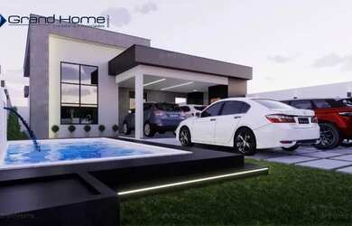 Imagem: A casa possui 3 Dormitórios, 1 Banheiro, 4 Vagas na garagem