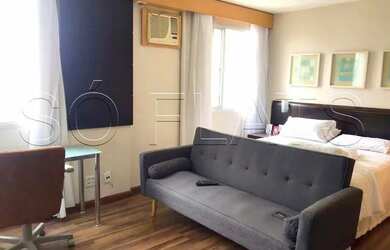 Imagem: O studio possui 1 Dormitório, 1 Banheiro, 1 Vaga na garagem